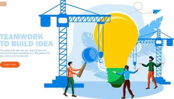 teamwork for building idea vector illustration concept