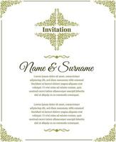 royal invite template design vector