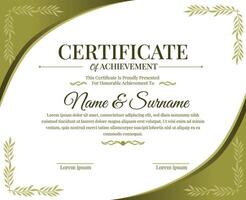 royal certificate design template vector