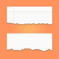 school notebook torn paper sheets vector