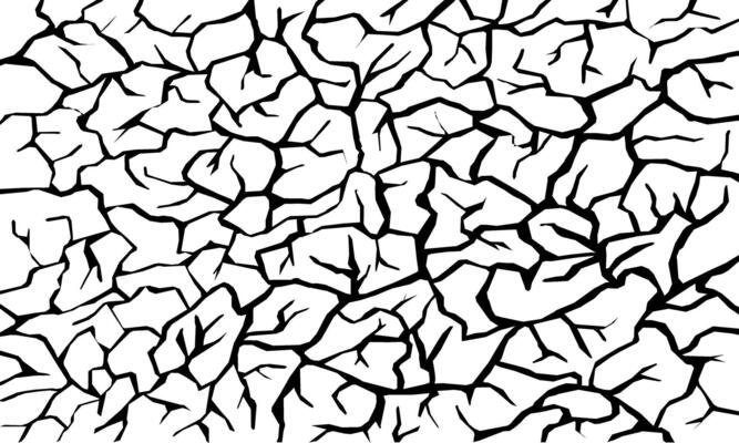 hand drawn desert earth soil crack vector