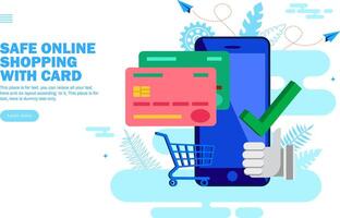 right credit card for online shopping vector