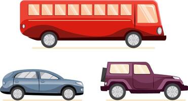 different transport vehicles collection vector