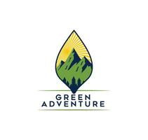 mountain adventure logo vector illustration isolated