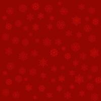 decorativo rojo Navidad antecedentes con copos de nieve vector