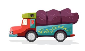 colorful indian truck vector