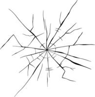 glass crack transparent vector illustration isolated