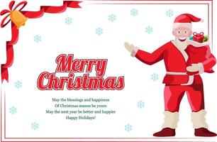 santa claus christmas greeting card vector  illustration