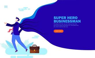 working man with super hero cape vector