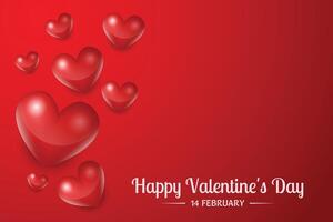 happy valentines day greeting with text space vector