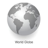 3d world globe round map vector