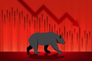 bear stock market loss vector