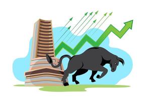 Bombay valores intercambiar toro correr lucro vector