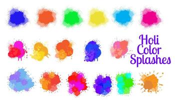 colorful color splash holi vector