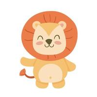 Lion baby vector with fun