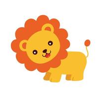 Lion baby vector with fun