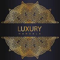 Mandala ornament on black background. decorative golden mandala pattern. mandala pattern with metallic golden color. luxurious decoration. luxurious mandala vector. metallic golden pattern. vector