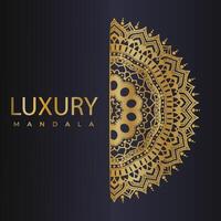 Luxurious mandala vector. Decorative golden mandala pattern. luxurious decoration. mandala ornament on dark gray background. metallic golden pattern. mandala pattern with metallic golden color. vector