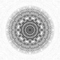 Decoration mandala ornament for coloring book. decoration mandala pattern on white background. mandala pattern vector with black and white color. Outline mandala for coloring book.