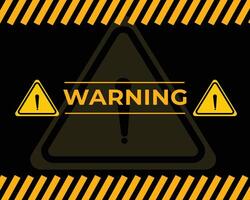 Warning sign with yellow and black color. Warning sign for police, accident, under construction, electrical, website. Vector danger sign. black and yellow warning ribbons.