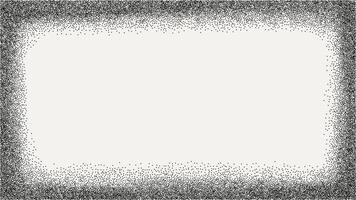 negro punteado texturizado horizontal marco, ruidoso arenoso punto trama de semitonos efecto, vector ilustración. de moda bandera en grunge estilo. rectangular marco, salpicaduras de pintar.