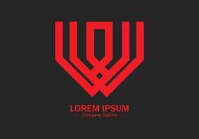 Professional elegant trendy awesome artistic W W initial based Alphabet icon logo on black background vector