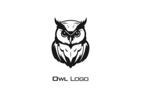 Logo of owl icon isolated vector silhouette design