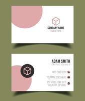 Creative premium double vector flat business card template design.