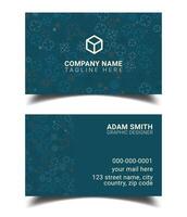 Creative premium double side vector flat business card template design