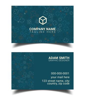 Creative premium double side vector flat business card template design