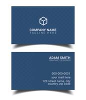 Creative premium double side vector flat business card template design