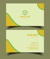 Creative premium double vector flat business card template design.