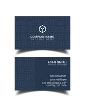 Creative premium double side vector flat business card template design