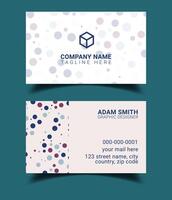 Creative premium double side vector flat business card template design