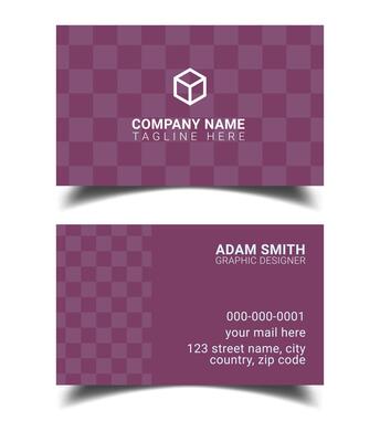 Creative premium double side vector flat business card template design