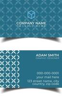 Creative premium double vector flat business card template design.