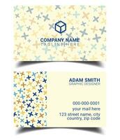 Creative premium double side vector flat business card template design