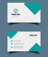 Creative premium double vector flat business card template design.