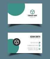 Creative premium double vector flat business card template design.