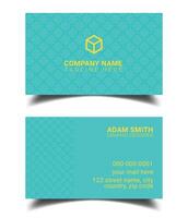 Creative premium double side vector flat business card template design