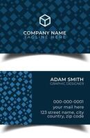 Creative premium double vector flat business card template design.