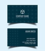 Creative premium double side vector flat business card template design