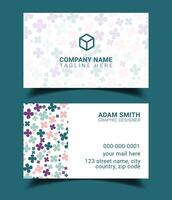 Creative premium double side vector flat business card template design