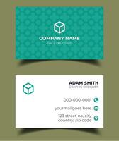 Creative premium double vector flat business card template design.