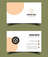 Creative premium double vector flat business card template design.