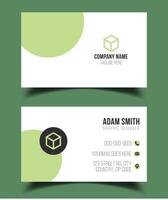 Creative premium double vector flat business card template design.