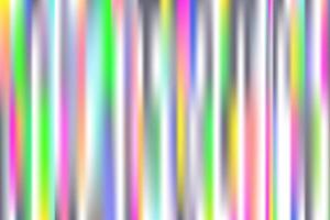 Holographic foil background with rainbow texture. Iridescent gradient neon print with laser effect and metallic texture. Vector pearlescent wallpaper.