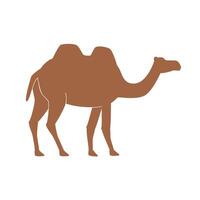 Camel vector design silhouette simple with editable and movable part isolated