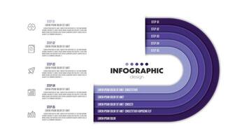 Vector presentration business infographic template 5 step. Modern infographic design template.