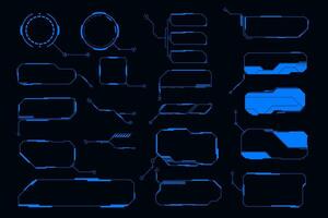 Vector set technology futuristic frame design element.